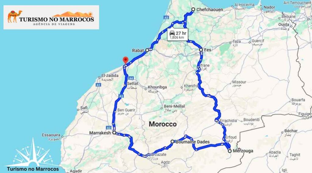 Roteiro Marrocos 12 dias a partir de Casablanca